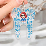 Personalized Nurse with Name Gift for Nurse Acrylic Keychain Gift Printed THQT2705