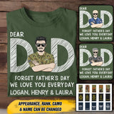 Personalized Dear Dad Forget Father's Day We Love You Everyday Canadian Veteran/Soldier Rank Camo with Name T-shirt Printed 23MAY-BQT25