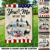Personalized You & Me We Got This Couple Camping Garden Flag Printed PNHQ3005