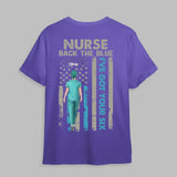 Personalized Nurse Back The Blue I've Got Your Six US Flag Gift For Nurse T-shirt Printed HTHPN0106