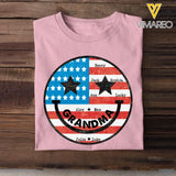 Personalized American Grandma Flag With Kids Name Tshirt Printed QTBQT0506