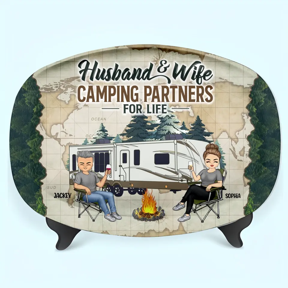 Personalized You & Me We Got This Couple Camping Resin Platter Printed PNHQ0606