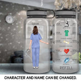 Personalized Nurse Daily Schedule You Did It Refill Water Tracker Bottle Printed HTHTB0706