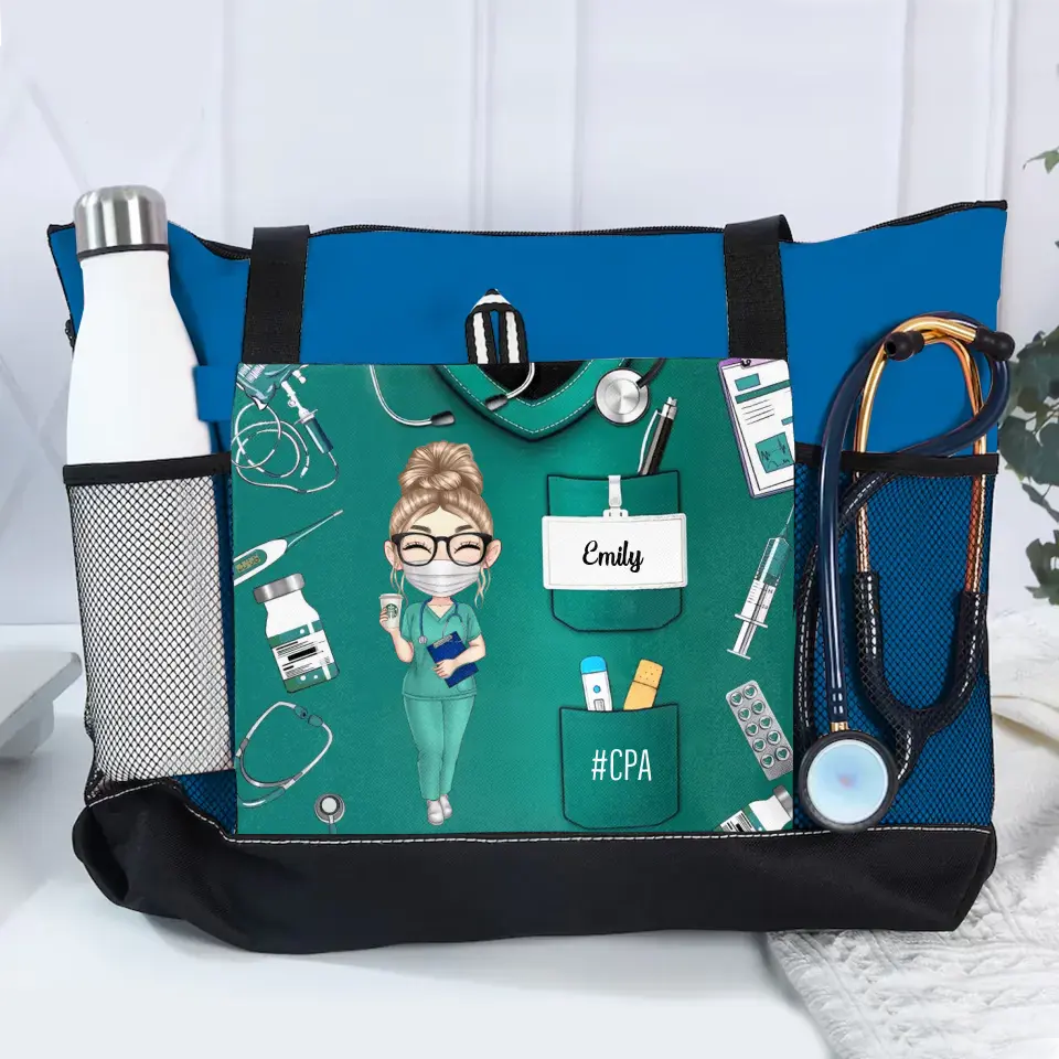 Personalized Nurse with Name Nurse Appreciation Gift Tote Bag Printed HHDT0106