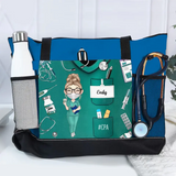 Personalized Nurse with Name Nurse Appreciation Gift Tote Bag Printed HHDT0106