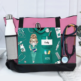 Personalized Nurse with Name Nurse Appreciation Gift Tote Bag Printed HHDT0106