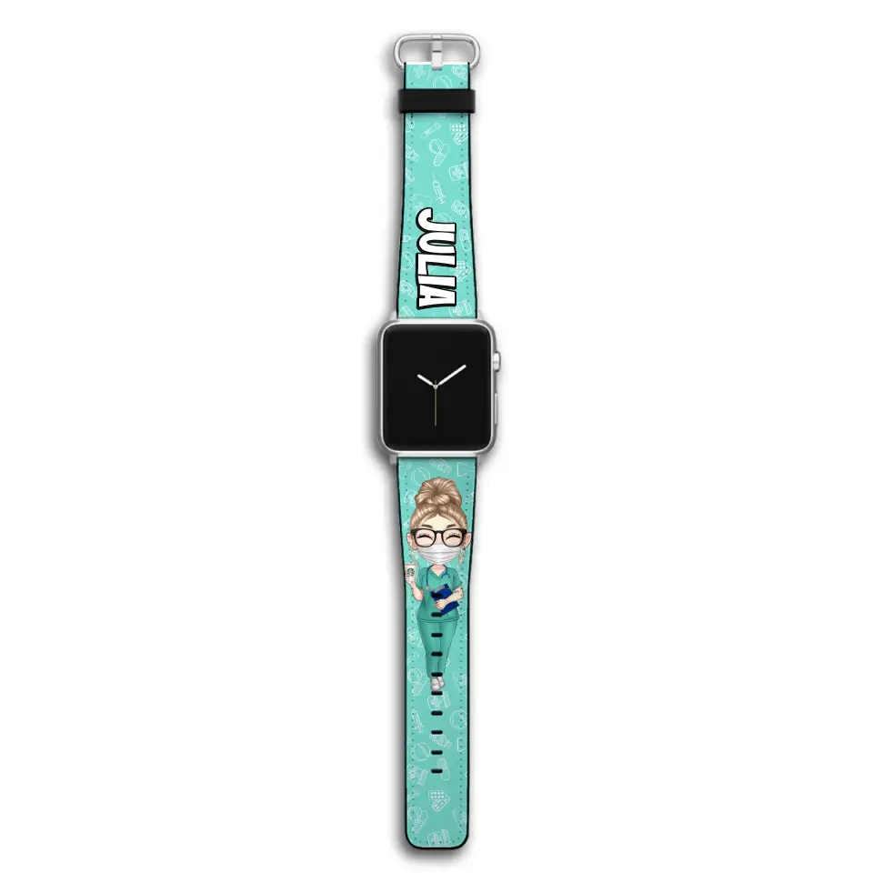 Personalized Nurse Colorful Gift For Nurse Watch Band Leather Print full QTPN0806