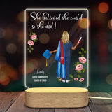 Personalized She Believed She Could So She Did Gift For Nurse Led Lamp Printed HTHPN0506
