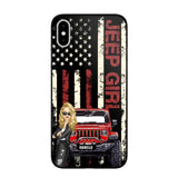 Personalized Jeep Girl Flag Phone Case Printed QTDT1206