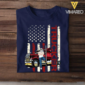 Personalized Trucker Flag Colorful TShirt Printed QTTB1406
