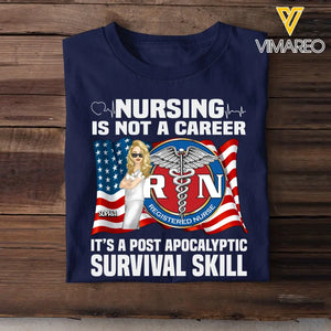 Personalized Nursing Is Not A Career Cool Nurse On Flag 2D Printed Tshirt