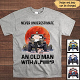 Personalized Never Underestimate An Old Man With A Jeep T-shirt Printed MTHPN1605
