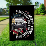Personalized Jeep Girl Classy Sassy And A Bit Smart Assy Garden Flag Printed MTBQT1605