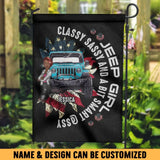 Personalized Jeep Girl Classy Sassy And A Bit Smart Assy Garden Flag Printed MTBQT1605