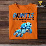 Personalized Auntie Mommy Grandma Turtle Like A Mom But Cooler Custom Name Cool Turtles 2D Tshirt