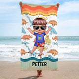 Personalized Family On The Beach Beach Towel Printed PNHQ2306