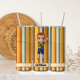 Personalized Family On The Beach Skinny Tumbler Printed PNHQ2606