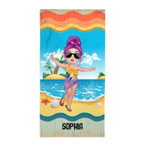 Personalized Family On The Beach Beach Towel Printed PNHQ2306