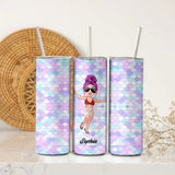 Personalized Family On The Beach Skinny Tumbler Printed PNHQ2606