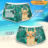 Personalized I'm Not A Mama Bear I'm More Of A Mama Llama Woman Beach Short HTHHN2806