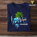 Personalized Love Grandma Life With Turtle Kid Names T-shirt Printed QTPN0507