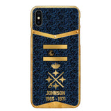 Personalized Royal Golden Spanish Veteran Phonecase Printed 67