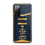 Personalized Royal Golden Spanish Veteran Phonecase Printed 67