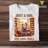 Personalized Just A Girl Who Love Books Fall Season Tshirt Printed 23JUL-PN14