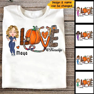 Personalized Love Nurselife Gift For Nurse T-shirt Printed HTHDNL1907