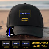 Personalized Australia Law Enforcement Sheepdog Thin Blue Line Cap Printed QTDNL24