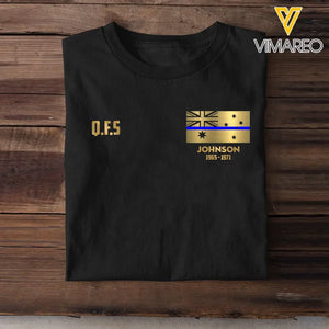 Personalized Australia Blue Line Flag Tshirt Printed QTKH257
