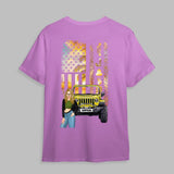 Personalized  Skull Flag US Police Department T-shirt Printed 23JUL-PD26