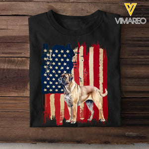 Personalized  Dog Flag Tshirt Gift For Dog Lovers Printed AUG202340PTN