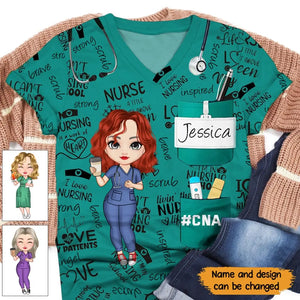 Personalized I Love Nursing Gift for Nurses 3D T-shirt Printed HTHKVH202317