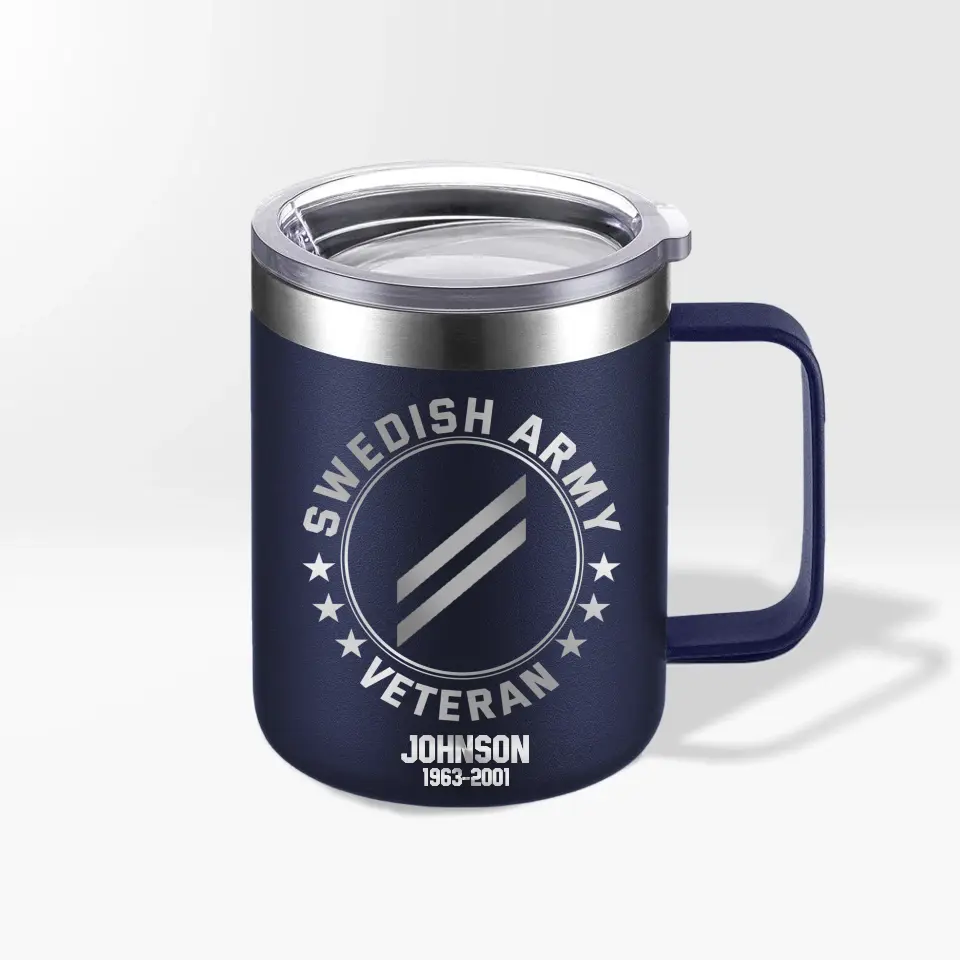 Personalized Swedish Armed Forces With Name And Year Laser Handle Cup Printed 2023138KVH