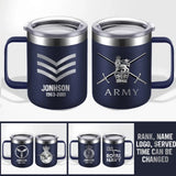 Personalized British Armed Forces With Name And Year Laser Handle Cup Printed 2023183KVH
