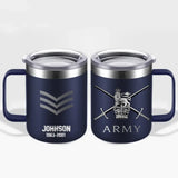 Personalized British Armed Forces With Name And Year Laser Handle Cup Printed 2023183KVH