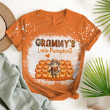 Personalzied Fall Season Grandma's Little Pumpkins Kid Names 3D T-shirt Printed HTHPVD2023132
