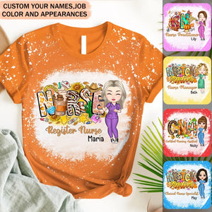 Personalized Nurse with Name 3D T-shirt Printed HTHPD23152