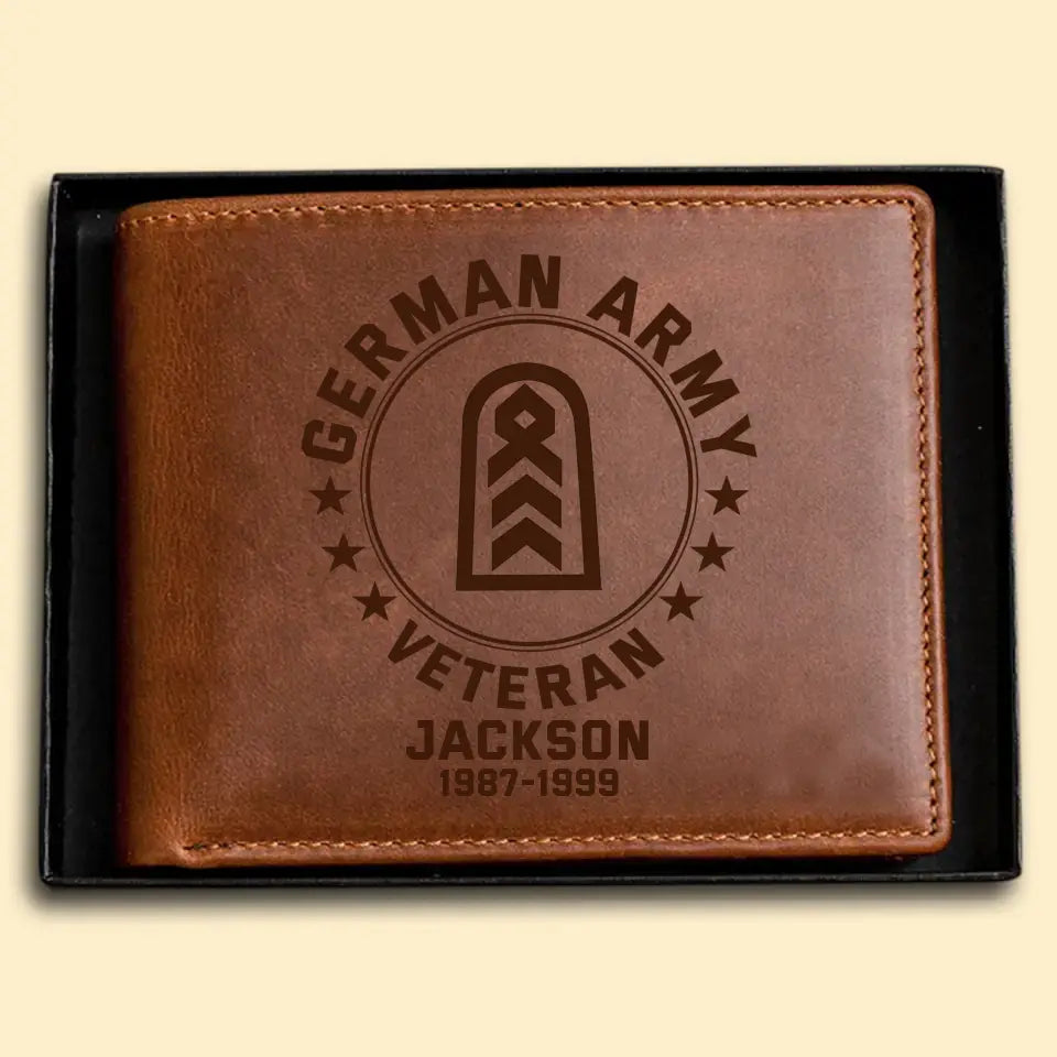 Personalized German Armed Force Leather Wallet QTPD23206