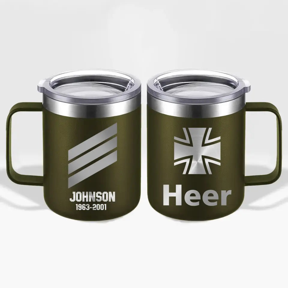 Personalized German Armed Forces With Name And Year Laser Handle Cup Printed 2023212KVH