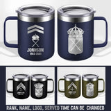 Personalized Swedish Armed Forces With Name And Year Laser Handle Cup Printed 2023212KVH