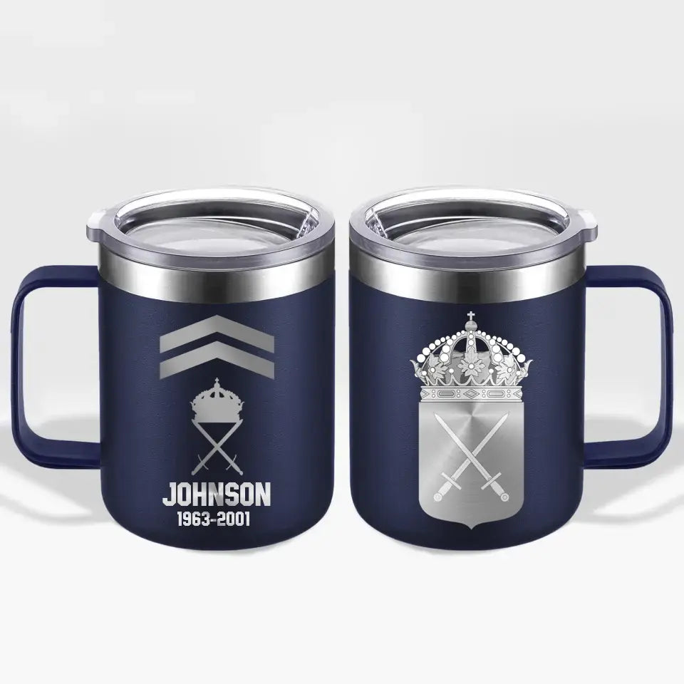 Personalized Swedish Armed Forces With Name And Year Laser Handle Cup Printed 2023212KVH