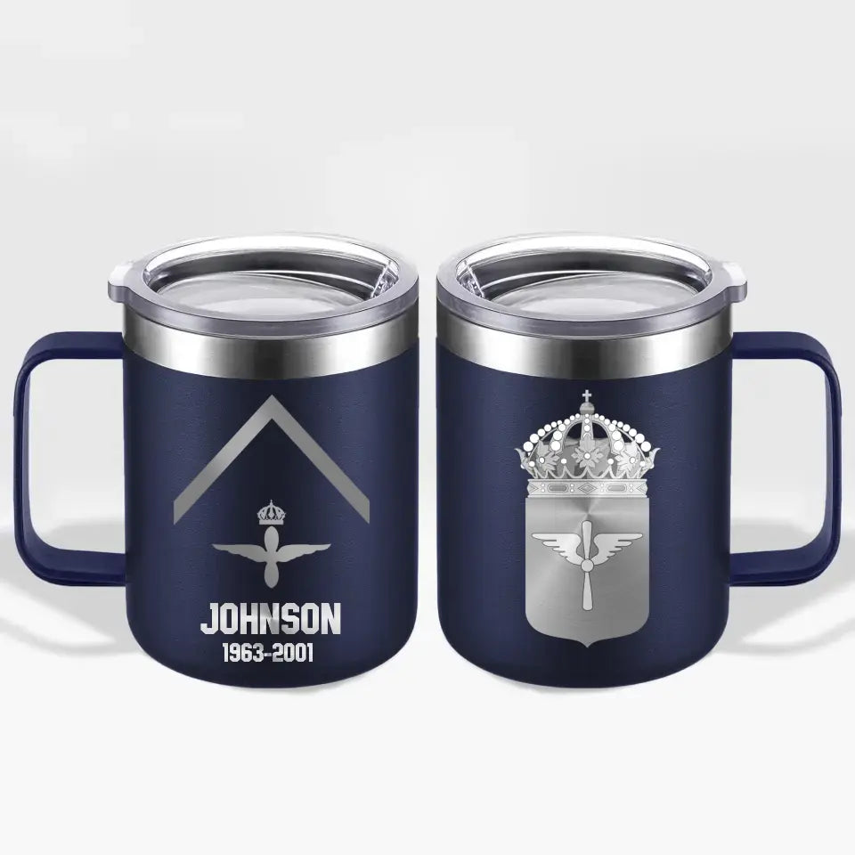 Personalized Swedish Armed Forces With Name And Year Laser Handle Cup Printed 2023212KVH
