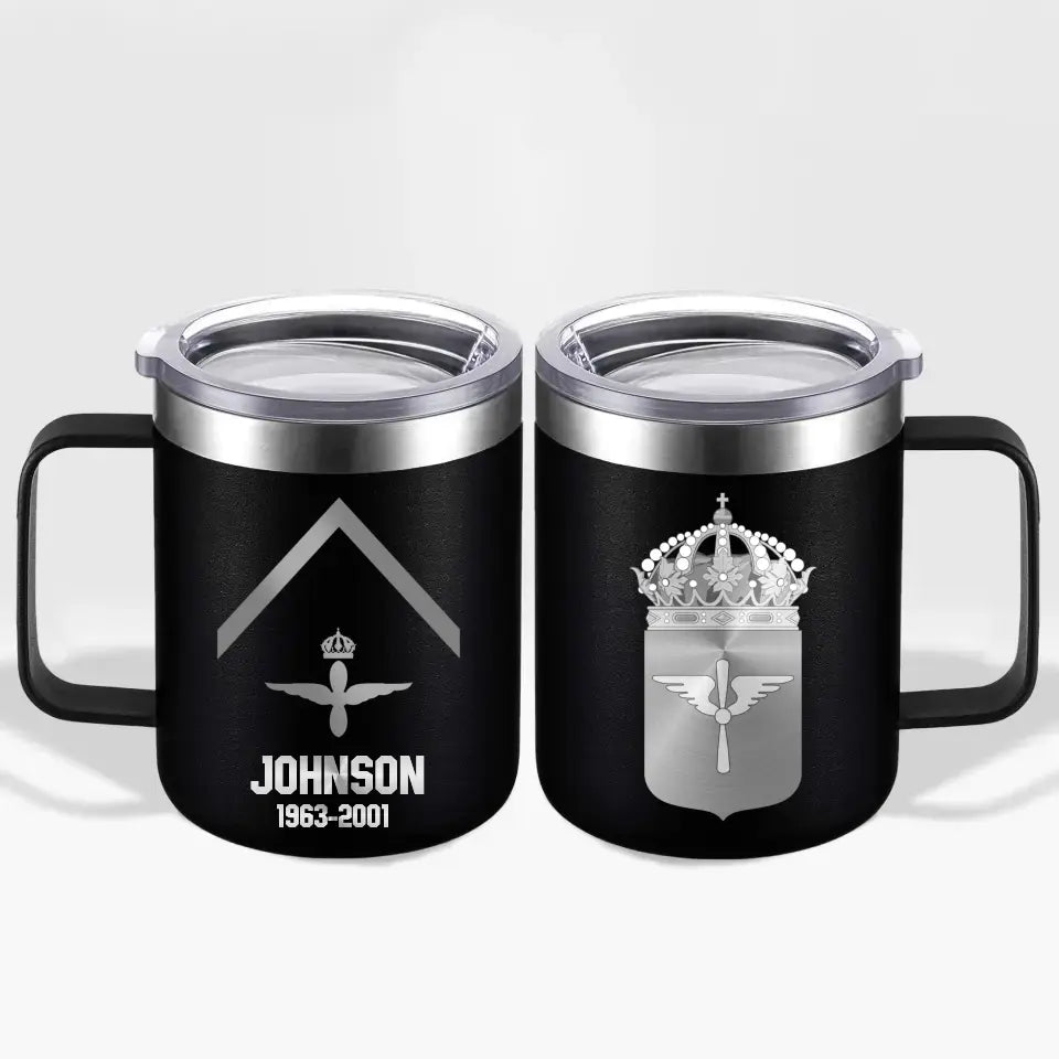 Personalized Swedish Armed Forces With Name And Year Laser Handle Cup Printed 2023212KVH