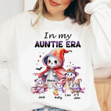 Personalized In My Auntie Era Ghost & Kid Names Tshirt Or Sweatshirt Printed MTPTN23276