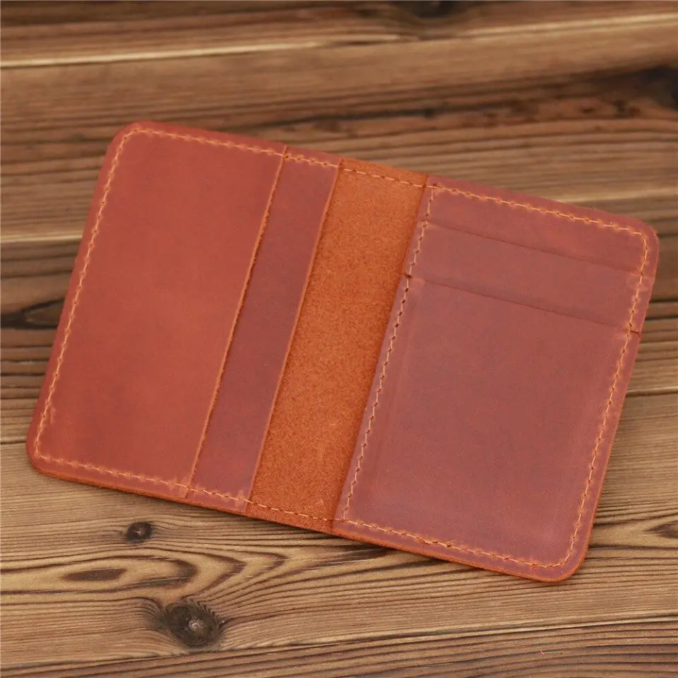 Personalized US Sparta Police Blue Thin Line Leather Card Wallet QTKH360