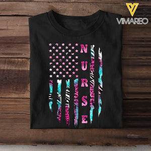 Personalized Nurse Flag Gift For Nurse T-shirt Printed HN23372