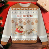 Personalized This Grandma Belongs To Ugly Sweater Printed NTMTHN23606