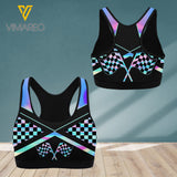 RACING FLAG TIE DYE SPORT BRA/LEGGING